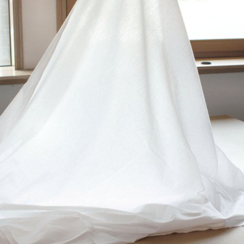 TOLKO Baumwollstoffe Sommer Batist aus 100% Baumwolle | Stoffe zum Nähen Meterware Baumwolle | feiner Stoff zum Abhängen Dekorieren Basteln (Weiß 100cm breit) von TOLKO