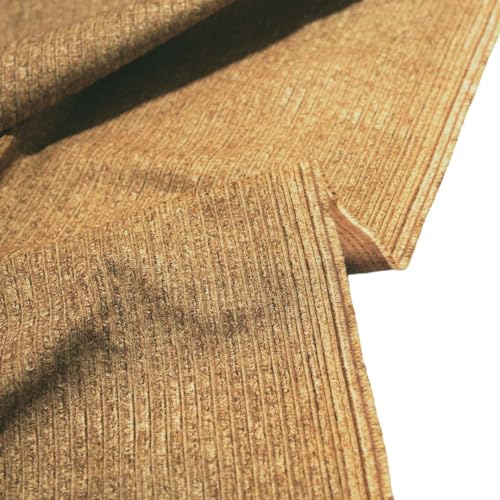 TOLKO Breit Cord Stoff | klassischer Baumwoll Cordsamt | Bekleidungsstoff für Hosen Jacken Kleider | weiche Meterware 150cm breit | uni Baumwollstoffe Nähstoffe günstig kaufen (Holz Optik) von TOLKO