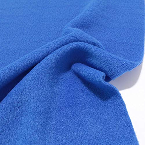 TOLKO 1m Fleecestoff Meterware | Winterstoff für Jacke Mütze Schal Pullover Fleecedecke Fleecejacke | flauschig weich warm Polar Fleece Stoff mit Antipilling (Royal Blau) von TOLKO