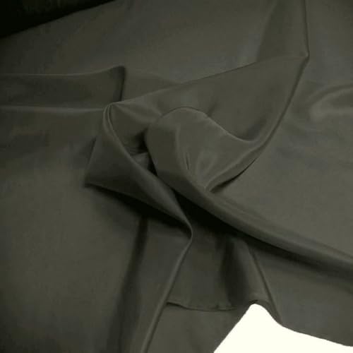 TOLKO Futterstoff Meterware Futter-Taft | Blickdicht knitterarm | universal Stoff Dekostoff Kleiderstoff Hochzeitsstoff Kostümstoff | Stoffe zum Nähen Meterware Dekorieren (Trüffel) von TOLKO