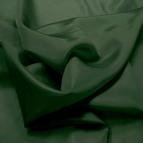 TOLKO Futterstoff Meterware Futter-Taft | Blickdicht knitterarm | universal Stoff Dekostoff Kleiderstoff Hochzeitsstoff Kostümstoff | Stoffe zum Nähen Meterware Dekorieren (Wald Grün) von TOLKO