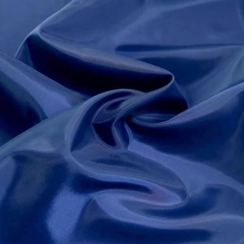 TOLKO Futterstoff Meterware Futter-Taft mit Viskose | Blickdicht knitterarm | universal Stoff Dekostoff Kleiderstoff Kostümstoff | Stoffe zum Nähen Meterware Dekorieren (Blau) von TOLKO