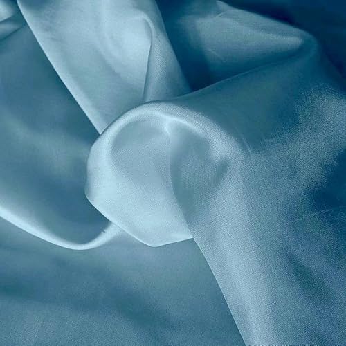 TOLKO Futterstoff Meterware Futter-Taft mit Viskose | Blickdicht knitterarm | universal Stoff Dekostoff Kleiderstoff Kostümstoff | Stoffe zum Nähen Meterware Dekorieren (Blau) von TOLKO
