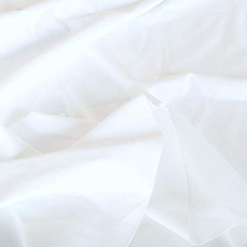 TOLKO Jersey-Stoff für Shirt Kleid Rock | mittelschwer knitterarm elastisch | Modestoff Dekostoff zum Nähen/Dekorieren | 130cm breit Kleiderstoff Kostümstoff Hochzeitsstoff Meterware (Weiß) von TOLKO