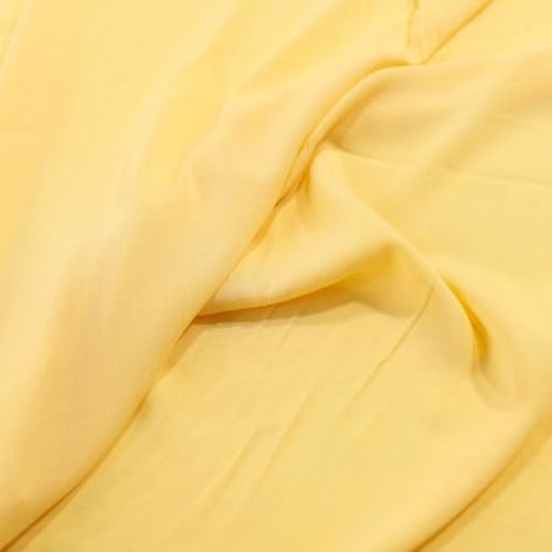 TOLKO Musselin Stoff Meterware | weicher Baumwollstoff für Kleid Bluse Baby Tuch Decke Tagesdecke Bettwäsche | uni Baumwollstoffe Dekostoff Stoffe zum Nähen Meterware (Gelb) von TOLKO