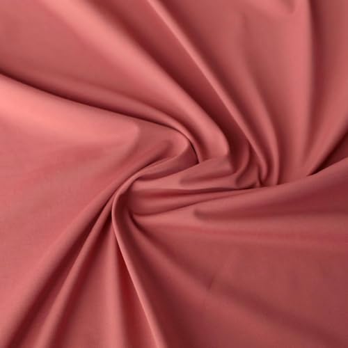 TOLKO Sommer Jerseystoff für Shirt Kleid Rock | knitterarm super elastisch | Kleiderstoff Kostümstoff Jersey Stoff Meterware Dekostoff zum Nähen (Koralle) von TOLKO