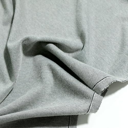 TOLKO feiner weicher Baumwolljersey Jersey Stoff Meterware | Damen Shirt Kleid Rock Jersey Bettwäsche | elastisch | 135cm breit uni Baumwollstoff Stoffe zum Nähen (Hell Grau) von TOLKO