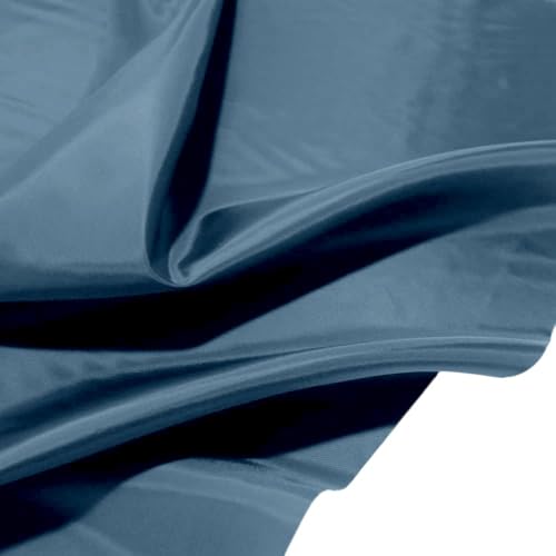 TOLKO glänzender Viskose Futterstoff Meterware Futter-Taft | Blickdicht knitterarm Stoff Dekostoff Kleiderstoff Hochzeitsstoff Kostümstoff | Stoffe zum Nähen Meterware Dekorieren (Asphalt) von TOLKO