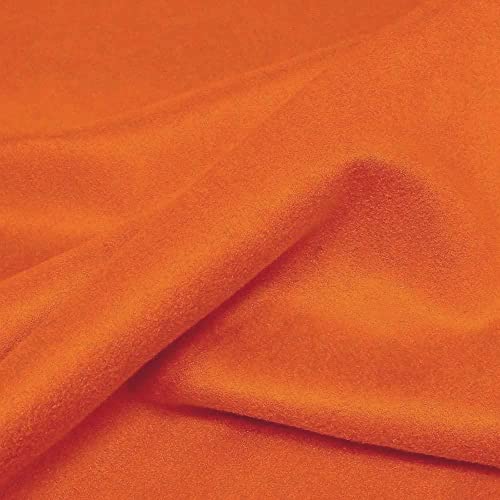 TOLKO weiches Wildleder als Polsterstoff Meterware | Abriebfester Mikrofaser Bezugstoff Möbelstoff zum Polstern, Beziehen Basteln und Dekorieren | 150cm breit (Orange) von TOLKO