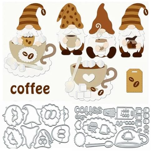 2 Stück Weihnachts-Snata-Kaffeeschlitten-Stanzformen, aus Metall, Merry Christams Kaffee, Tee, Snowfake Snata, Stanzschablonen, DIY, Scrapbooking, dekoratives Prägepapier, Scrapbooking, 2 Stück Weihnachts-Snata-Kaffeeschlitten-Stanzformen, aus Metall, Merry Christams Kaffee, Tee, Snowfake Snata, Stanzschablonen, DIY, Scrapbooking, dekoratives Prägepapier, Scrapbooking, von TOLOVIS
