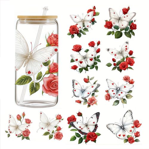 5 Stück/Set Rose Schmetterling UV DTF Cup Wraps Winter UV DTF Transfer Wasserdichte Aufkleber für Glasbecher Möbel Handwerk DIY Handwerk Reiben auf Transfer Aufkleber für DIY Wasserflasche Laptop 5 Stück/Set Rose Schmetterling UV DTF Cup Wraps Winter UV DTF Transfer Wasserdichte Aufkleber für Glasbecher Möbel Handwerk DIY Handwerk Reiben auf Transfer Aufkleber für DIY Wasserflasche Laptop von TOLOVIS