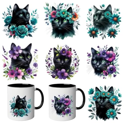 7 x schwarze Katze und Blumen, UV-DTF-Becher-Wraps, Winter, UV-DTF-Transfer, wasserdichte Aufkleber für Glasbecher, Möbel, Handwerk, DIY, Handwerk, Reibung, Transfer-Aufkleber für DIY-Wasserflasche, 7 x schwarze Katze und Blumen, UV-DTF-Becher-Wraps, Winter, UV-DTF-Transfer, wasserdichte Aufkleber für Glasbecher, Möbel, Handwerk, DIY, Handwerk, Reibung, Transfer-Aufkleber für DIY-Wasserflasche, von TOLOVIS