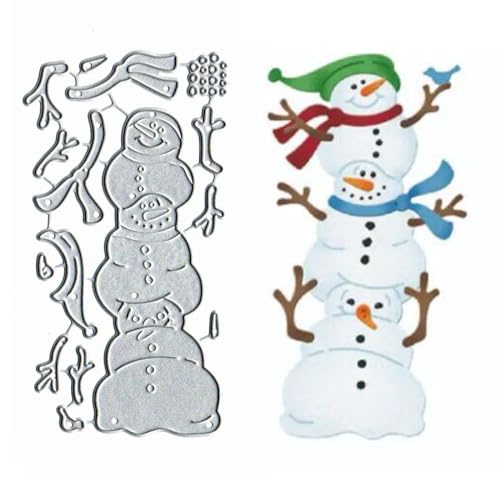 Weihnachtsschneemann Schlitten Metall Stanzformen, Merry Christams Straßenlaterne Stanzschablonen DIY Scrapbooking Dekorative Prägepapier Scrapbooking Kartenherstellung von TOLOVIS