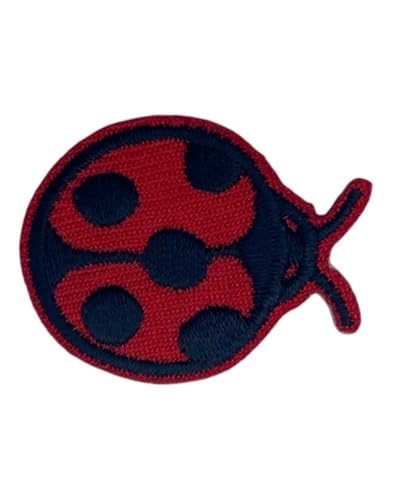 Applikation Marienkäfer Stickerei Rot Schwarz Auto zum Aufbügeln Patch 3,5 x 2,5 cm Applikation Marienkäfer Stickerei Rot Schwarz Auto zum Aufbügeln Patch 3,5 x 2,5 cm von TOMASELLI MERCERIA