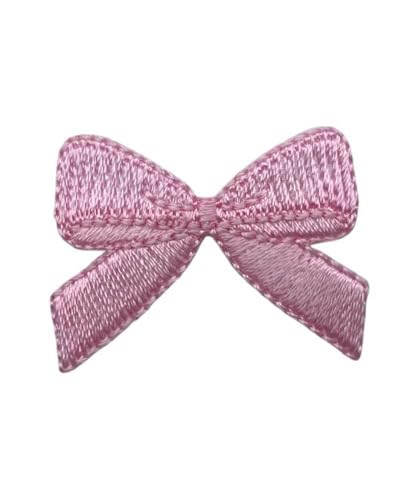 Applikation Patch Schleife zum Aufbügeln Baby Stickerei 3 cm - Rosa von TOMASELLI MERCERIA