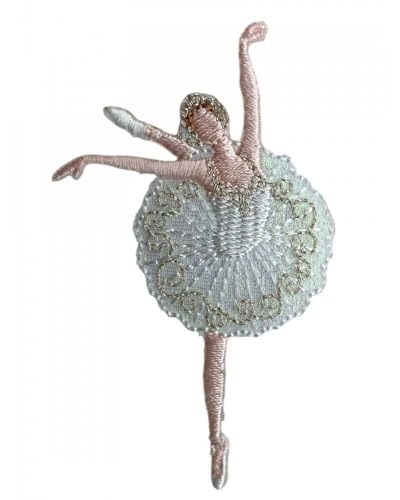 Applikation zum Aufbügeln Marbet Stickerei Ballerina mit weißem Kleid - klassischer Tanz Applikation zum Aufbügeln Marbet Stickerei Ballerina mit weißem Kleid - klassischer Tanz von TOMASELLI MERCERIA