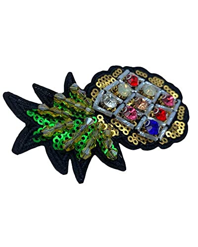 Aufnäher Ananas Strass Pailletten Tuben 85 x 50 mm - Gold Aufnäher Ananas Strass Pailletten Tuben 85 x 50 mm - Gold von TOMASELLI MERCERIA