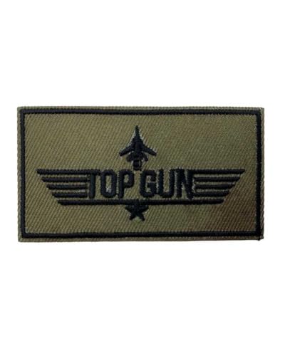 Aufnäher zum Aufbügeln, Militärgrün, Top Gun mit gesticktem Flugzeug Aufnäher zum Aufbügeln, Militärgrün, Top Gun mit gesticktem Flugzeug von TOMASELLI MERCERIA