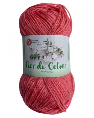 Baumwollgarn Häkelgarn Blume Baumwolle 50 g 125 m – Koralle Baumwollgarn Häkelgarn Blume Baumwolle 50 g 125 m – Koralle von TOMASELLI MERCERIA