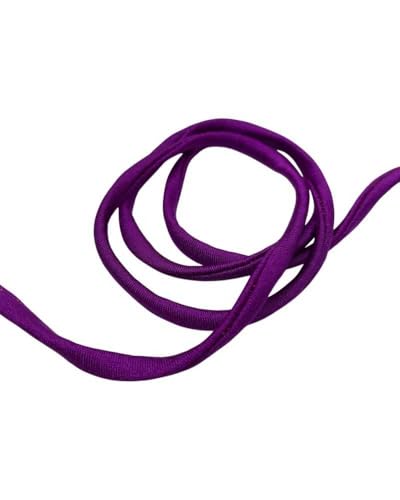Bordüre Schlauchband Ibiza Bademode genäht Saum Elastische Lycra einfarbig Höhe 5 mm - Violett von TOMASELLI MERCERIA