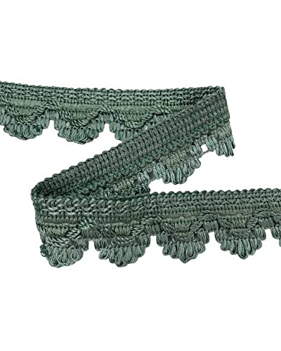 Borte Doppellippen-Polsterung, zum Öffnen, Spitze, Kordelzug, Möbel, Höhe 3 cm, Salbeigrün Borte Doppellippen-Polsterung, zum Öffnen, Spitze, Kordelzug, Möbel, Höhe 3 cm, Salbeigrün von TOMASELLI MERCERIA