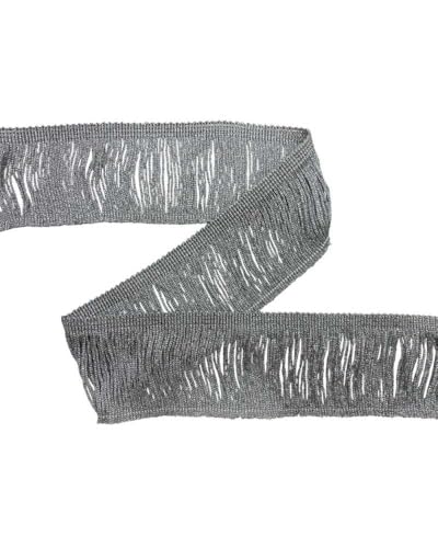 Borte Fransen Tripolino Tanz Silber Lurex Höhe 65 mm Borte Fransen Tripolino Tanz Silber Lurex Höhe 65 mm von TOMASELLI MERCERIA