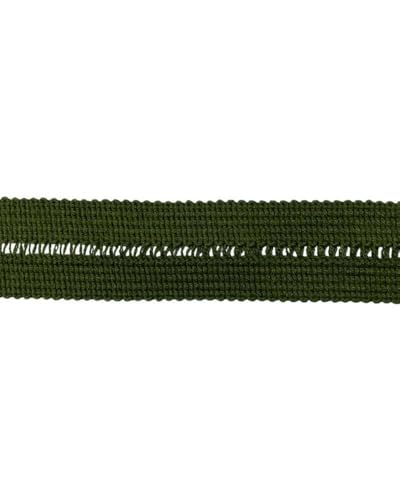 Borte Kantenband Slalom zusammenklappbar Hand Baumwolle 3 cm hoch - Militärgrün von TOMASELLI MERCERIA