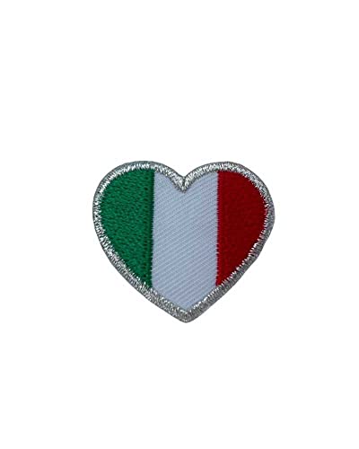 TOMASELLI MERCERIA Applikation Aufnäher zum Aufbügeln Stickerei Herz 35 x 30 mm - Italien von TOMASELLI MERCERIA