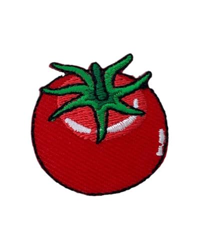 TOMASELLI MERCERIA Applikation zum Aufbügeln, Aufnäher, Stickerei, Gemüse, 3,5 cm, 4,5 cm, Tomaten von TOMASELLI MERCERIA