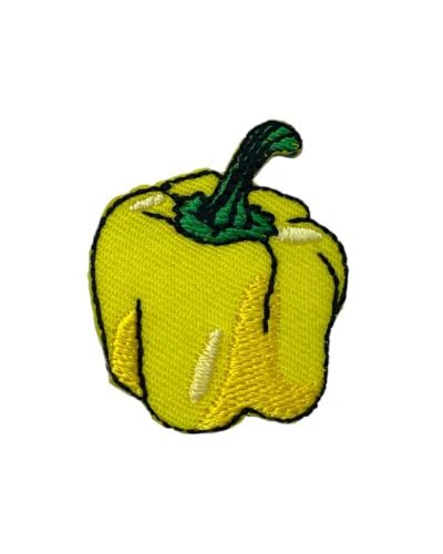 TOMASELLI MERCERIA Applikation zum Aufbügeln, Aufnäher/Aufnähen, Stickerei für Gemüse, 3,5 cm, 4,5 cm, Paprika von TOMASELLI MERCERIA