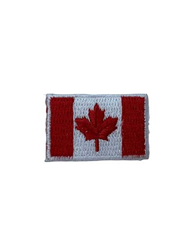 TOMASELLI MERCERIA Applikation zum Aufbügeln, bestickt, Patch Marbet Weltflagge 3 x 1,8 cm - Kanada von TOMASELLI MERCERIA