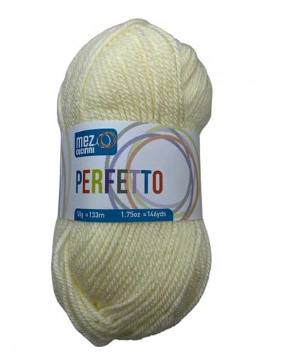 Weiche Acrylwolle Perfekt Originals Knäuel 50 g - Creme 8200 Weiche Acrylwolle Perfekt Originals Knäuel 50 g - Creme 8200 von TOMASELLI MERCERIA