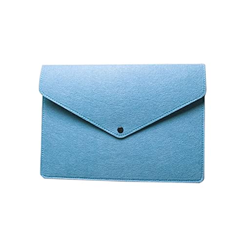 Dokumentenmappe A3 Große Kapazitätsdatei-Ordner Filz Taschen Business-Aktentaschen Schreibwaren Organizer Aufbewahrungstasche Dokumentenfälle Geschenke Ordnungsmappe Aktenordner (Color : Blue) von TOMYEUS