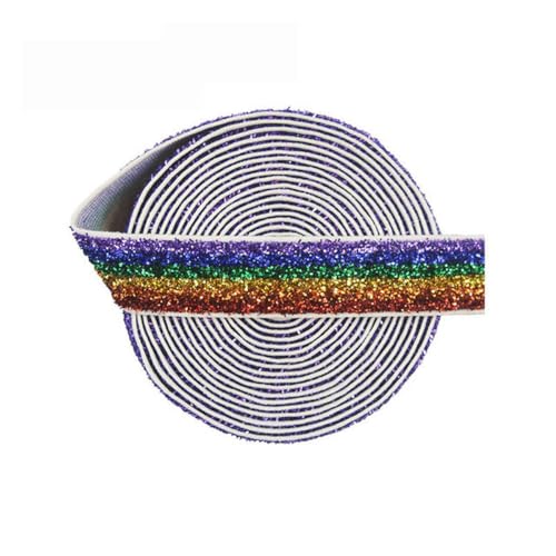 1 3 5 Yard 5/8" 15 mm metallische Glitzer-Gummibänder Spandex-Bänder Haargummi Stirnband Armband Tutu Kleid Nähen Spitzenbesatz-Regenbogen-5 Yards 1 3 5 Yard 5/8" 15 mm metallische Glitzer-Gummibänder Spandex-Bänder Haargummi Stirnband Armband Tutu Kleid Nähen Spitzenbesatz-Regenbogen-5 Yards von TONAUA