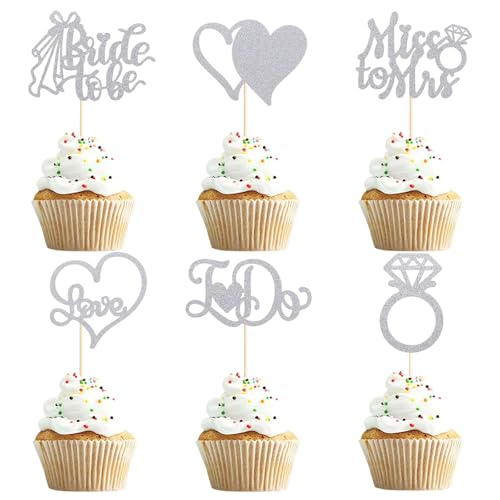 24 Stück Tortendeko Hochzeit, Cake Topper Kuchendekoration für Hochzeiten, Cupcake Torte Deko für Hochzeiten DIY 24 Stück Tortendeko Hochzeit, Cake Topper Kuchendekoration für Hochzeiten, Cupcake Torte Deko für Hochzeiten DIY von TONAUP