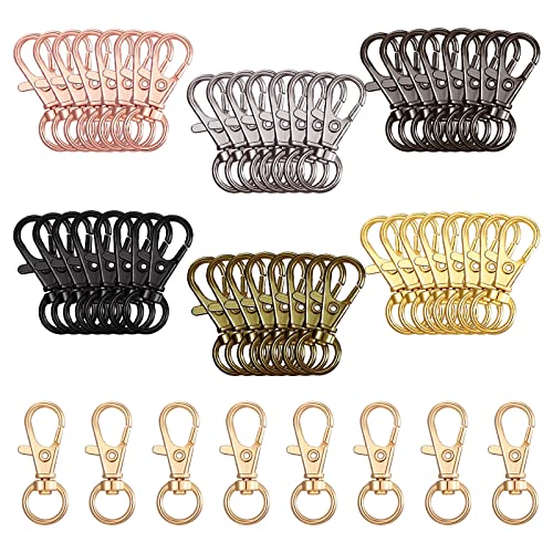 TONAUP 56 Stücke Schnapphaken Gurt Clips Karabiner Verschlüsse Drehverschlüsse Schlüsselringen Schlüsselanhänger für DIY, Lanyards Schmuck TONAUP 56 Stücke Schnapphaken Gurt Clips Karabiner Verschlüsse Drehverschlüsse Schlüsselringen Schlüsselanhänger für DIY, Lanyards Schmuck von TONAUP