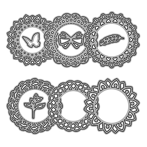 TONAUP 6 STK Stanzschablonen Runde Blumenbordüre, Stanzschablonen Stanzformen, Prägeschablonen, Metall Stanzformen für DIY Scrapbooking handgefertigtes Geschenk Fotoalbum Scrapbook Dekor TONAUP 6 STK Stanzschablonen Runde Blumenbordüre, Stanzschablonen Stanzformen, Prägeschablonen, Metall Stanzformen für DIY Scrapbooking handgefertigtes Geschenk Fotoalbum Scrapbook Dekor von TONAUP