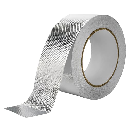 TONAUP Aluminium Klebeband 50mm x 20M, Aluminium Silber Klebeband, Dichtband Band Zum Reperaturband Alu Tape Hitzebeständig Selbstklebend Aluminiumklebeband TONAUP Aluminium Klebeband 50mm x 20M, Aluminium Silber Klebeband, Dichtband Band Zum Reperaturband Alu Tape Hitzebeständig Selbstklebend Aluminiumklebeband von TONAUP