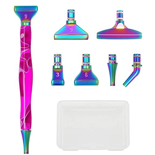 TONAUP Diamond Painting Pen Kits, DIY Diamant Malerei Stift Zubehör und Werkzeuge, 6 Styles 5d Drill Pen Ersatzköpfe Farbe Metal Pen Tip für Diamond Painting Pen, Diamond Painting Tools & Zubehör von TONAUP