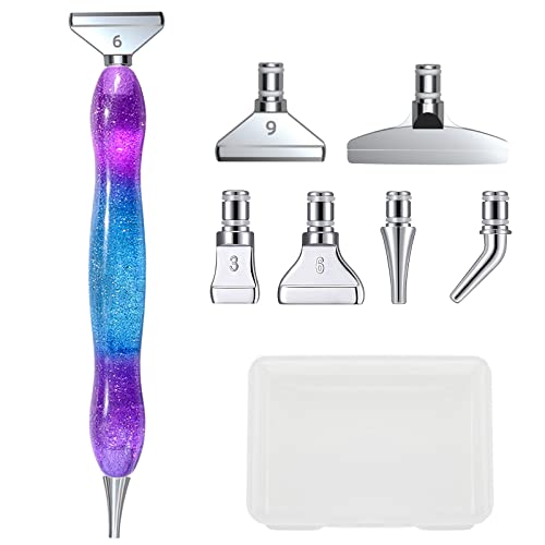 TONAUP Diamond Painting Pen Kits, DIY Diamant Malerei Stift Zubehör und Werkzeuge, 6 Styles 5d Drill Pen Ersatzköpfe Metal Pen Tip für Diamond Painting Pen, Diamond Painting Tools & Zubehör von TONAUP