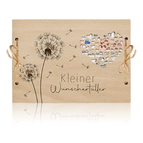 TONAUP Wunscherfüller Geldgeschenk, Personalisierte Herzform Geld Verpackung Geschenkkarte aus Holz, Löwenzahn Kleiner Hochzeitsgeschenk für Liebhaber Brautpaar Freunde Eltern TONAUP Wunscherfüller Geldgeschenk, Personalisierte Herzform Geld Verpackung Geschenkkarte aus Holz, Löwenzahn Kleiner Hochzeitsgeschenk für Liebhaber Brautpaar Freunde Eltern von TONAUP