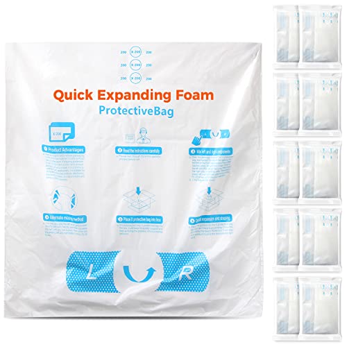45,7 x 45,7 cm, 10 Stück, TONESPAC Instant-Packung, schnell ausdehnender Schaumstoff, X-200, Verpackungsbeutel für Verpackung und Versand von TONESPAC