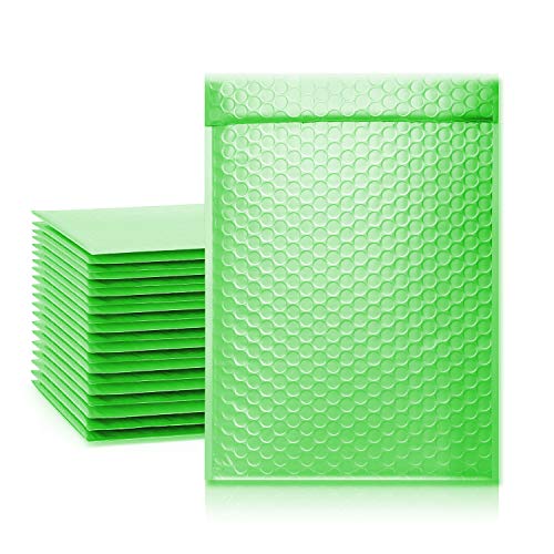TONESPAC Luftpolster-Versandtaschen, 22,9 x 30,5 cm, mit wasserdichtem selbstklebendem Streifen, Grün, 3 x 22,9 x 30,5 cm, 25 Stück von TONESPAC
