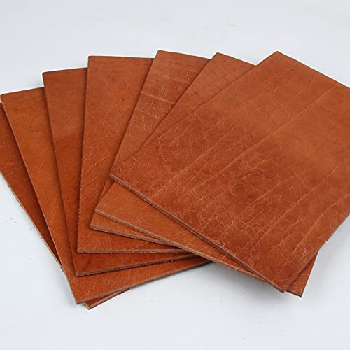 TONGRI 5 mm Dicker echter Lederstoff, Vintage-Rindsleder, pflanzlich gegerbtes Leder, echtes Rindsleder, Hellbraun, vollnarbige Stücke TONGRI 5 mm Dicker echter Lederstoff, Vintage-Rindsleder, pflanzlich gegerbtes Leder, echtes Rindsleder, Hellbraun, vollnarbige Stücke von TONGRI