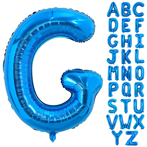 TONIFUL 40 Zoll großer Blau Buchstabe G Ballon, riesiger Buchstabenballon, großer Folienballon für Geburtstagsfeier, Jubiläumsdekoration von TONIFUL