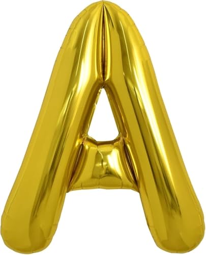 TONIFUL 40 Zoll große Goldfarbene A Buchstabe Ballons Jumbo Helium, Folie Mylar Big Alphabet Ballons für Geburtstagsfeier Jubiläum Valentinstag Zubehör Dekorationen TONIFUL 40 Zoll große Goldfarbene A Buchstabe Ballons Jumbo Helium, Folie Mylar Big Alphabet Ballons für Geburtstagsfeier Jubiläum Valentinstag Zubehör Dekorationen von TONIFUL