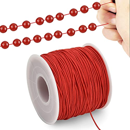 TONIFUL 1 mm x 100 m rote elastische Schnur für Armbänder und Schmuckherstellung, Dehnbare Schnur für Armbänder, Rattail-Makramee-Halsketten, große Perlenfaden, Kumihimo TONIFUL 1 mm x 100 m rote elastische Schnur für Armbänder und Schmuckherstellung, Dehnbare Schnur für Armbänder, Rattail-Makramee-Halsketten, große Perlenfaden, Kumihimo von TONIFUL