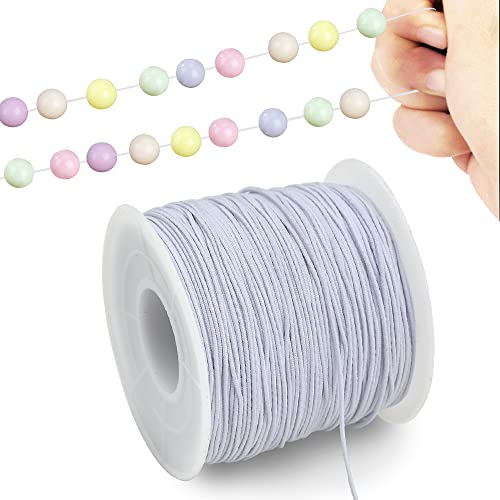 TONIFUL 1 mm x 100 m weiße elastische Schnur für Armbänder und Schmuckherstellung, dehnbare Schnur für Armbänder, Rattail-Makramee-Halsketten, große Perlenfaden, Kumihimo TONIFUL 1 mm x 100 m weiße elastische Schnur für Armbänder und Schmuckherstellung, dehnbare Schnur für Armbänder, Rattail-Makramee-Halsketten, große Perlenfaden, Kumihimo von TONIFUL