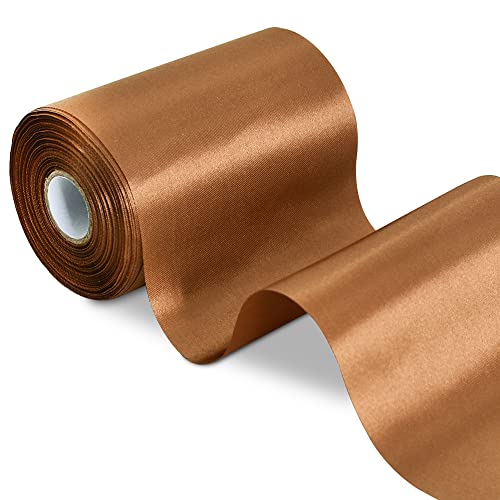 TONIFUL 10.2 cm breites, kaffeebraunes, solides Satinband, 22 m, Stoff, großes Band zum Schneiden von Zeremonien, große Öffnung, Stuhlschärpen, Tischhaar, Autoschleifen, Party, Dekoration TONIFUL 10.2 cm breites, kaffeebraunes, solides Satinband, 22 m, Stoff, großes Band zum Schneiden von Zeremonien, große Öffnung, Stuhlschärpen, Tischhaar, Autoschleifen, Party, Dekoration von TONIFUL