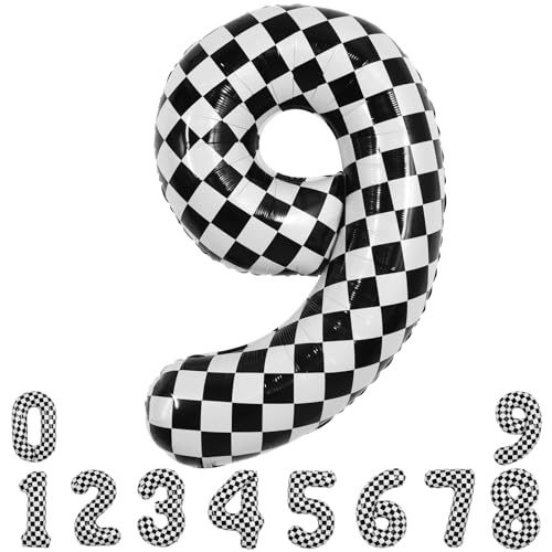 TONIFUL 101,6 cm karierter Nummer 9 Ballon 9. Rennauto Geburtstag Party Supplies Schwarz und Weiß Große Zahl Ballon für Mädchen Jungen 9. Geburtstag Fast Race Auto Flagge Party Dekorationen TONIFUL 101,6 cm karierter Nummer 9 Ballon 9. Rennauto Geburtstag Party Supplies Schwarz und Weiß Große Zahl Ballon für Mädchen Jungen 9. Geburtstag Fast Race Auto Flagge Party Dekorationen von TONIFUL